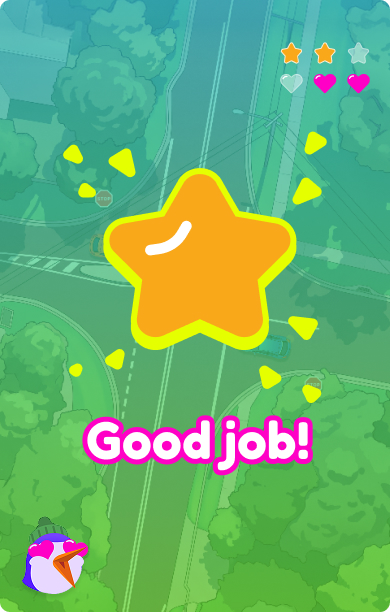 Good job! Two stars earned on today's intersection