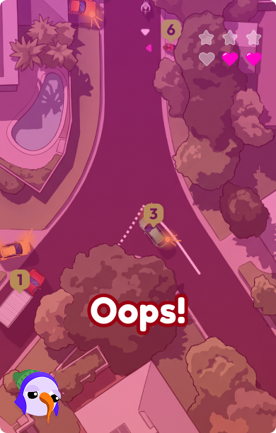 Oops! A wrong tap costs a heart